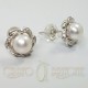 Orecchini Argento con Perle Bianche